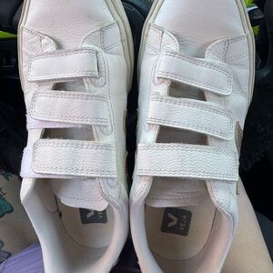Veja White Sneakers with Velcro Straps